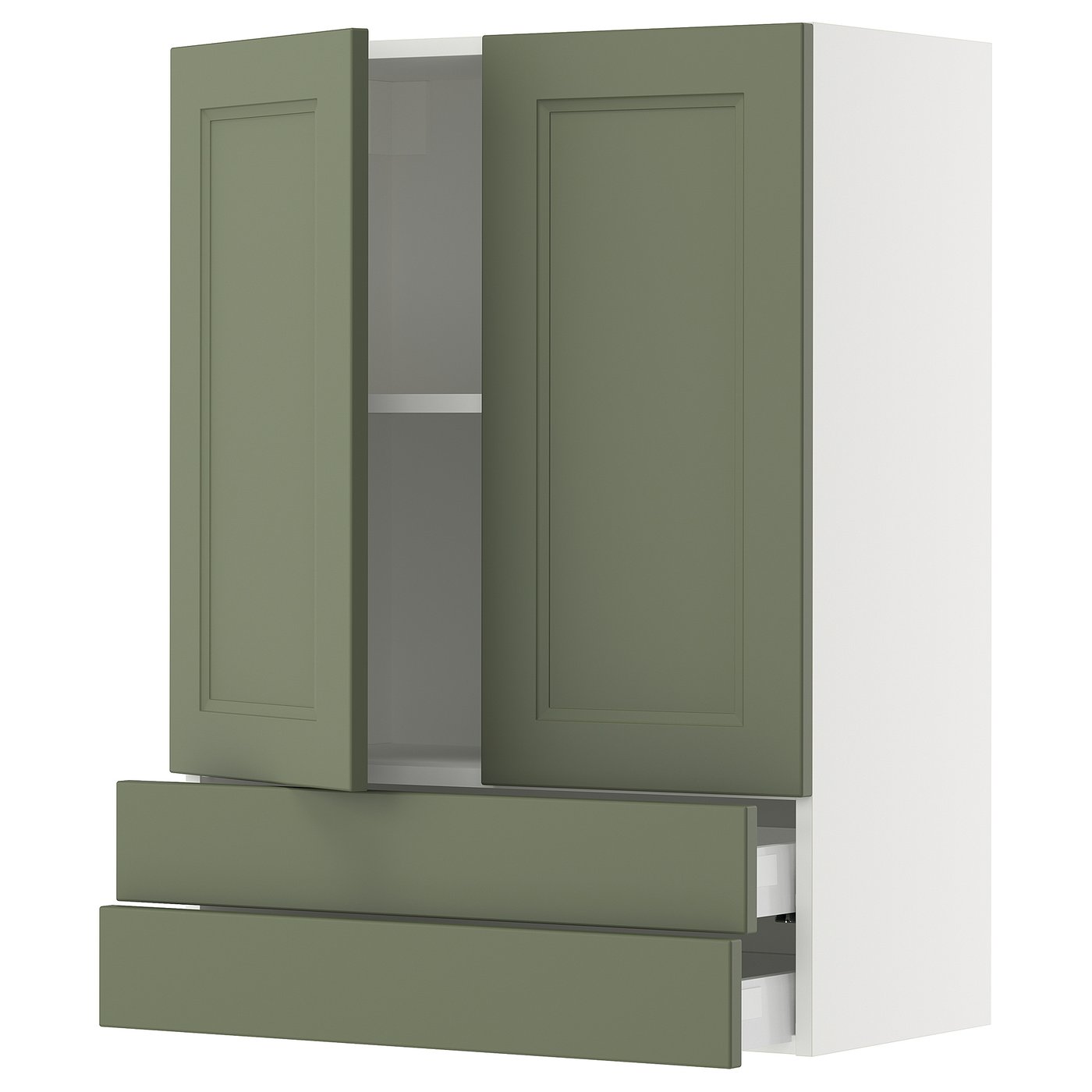 SEKTION / MAXIMERA wall cabinet w 2 doors/2 drawers, white/Axstad