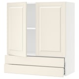 SEKTION / MAXIMERA Wall cabinet w 2 doors/2 drawers, white/Bodbyn off-white, 36x15x40 "
