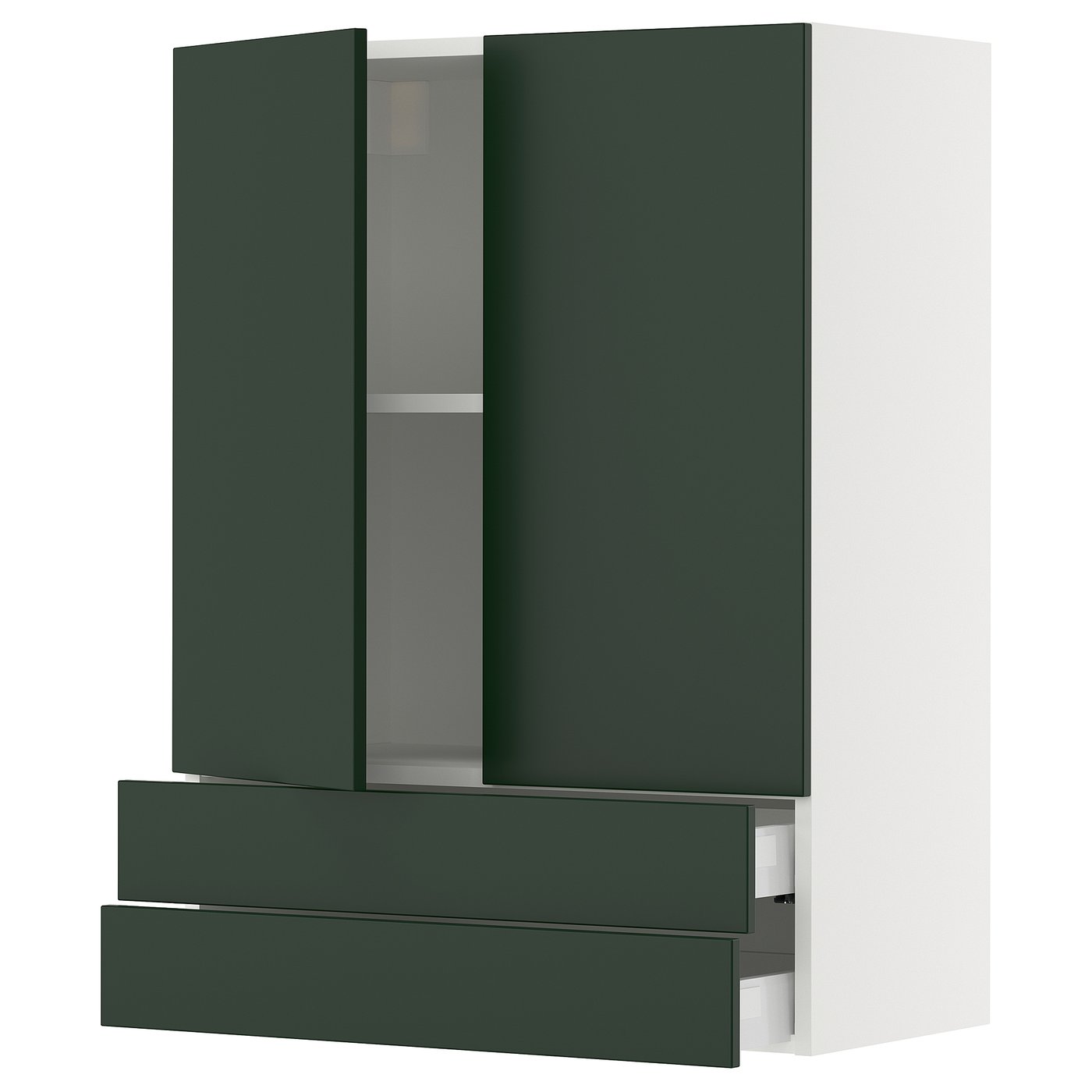 SEKTION / MAXIMERA wall cabinet w 2 doors/2 drawers, white