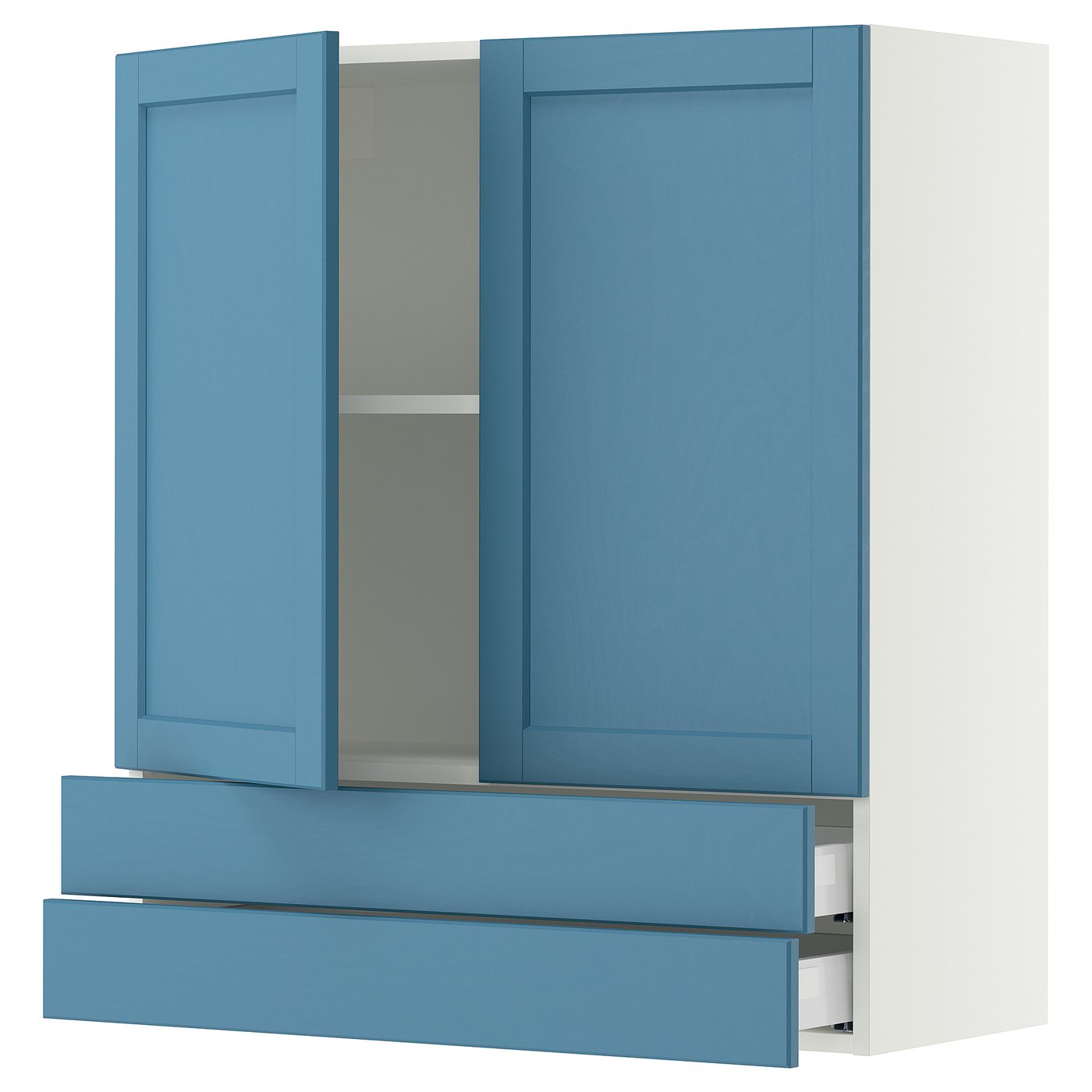 SEKTION / MAXIMERA wall cabinet w 2 doors/2 drawers, white
