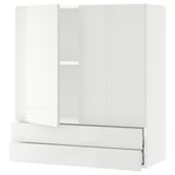 SEKTION / MAXIMERA Wall cabinet w 2 doors/2 drawers, white/Ringhult white, 36x15x40 "