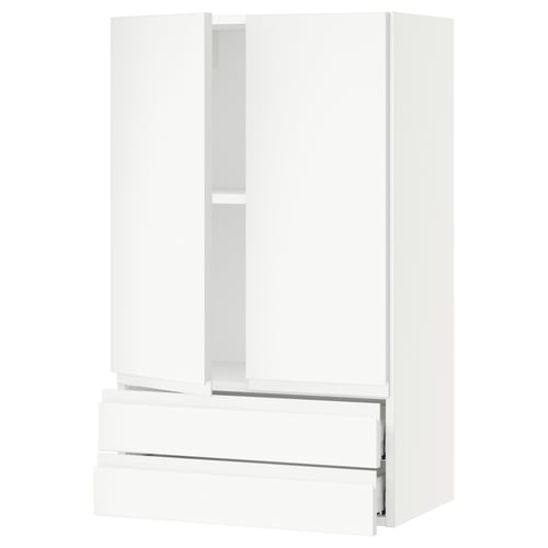 A white SEKTION kitchen cabinet. It has sleek, minimalist design with integrated handles.