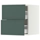 SEKTION / MAXIMERA Wall cabinet with 2 drawers, white/Aspudden dark gray-green, 18x15x20 "
