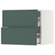 SEKTION / MAXIMERA Wall cabinet with 2 drawers, white/Aspudden dark gray-green, 24x15x20 "