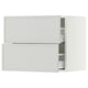 SEKTION / MAXIMERA Wall cabinet with 2 drawers, white/Aspudden light gray, 24x15x20 "