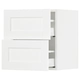 SEKTION / MAXIMERA Wall cabinet with 2 drawers, white Enköping/white wood effect, 18x15x20 "