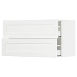 SEKTION / MAXIMERA Wall cabinet with 2 drawers, white Enköping/white wood effect, 36x15x20 "