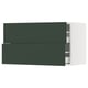 SEKTION / MAXIMERA Wall cabinet with 2 drawers, white/Havstorp deep green, 36x15x20 "