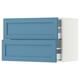 SEKTION / MAXIMERA Wall cabinet with 2 drawers, white/Lerhyttan blue, 30x15x20 "