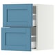SEKTION / MAXIMERA Wall cabinet with 2 drawers, white/Lerhyttan blue, 15x15x20 "