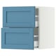 SEKTION / MAXIMERA Wall cabinet with 2 drawers, white/Lerhyttan blue, 18x15x20 "