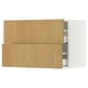 SEKTION / MAXIMERA Wall cabinet with 2 drawers, white/Sinarp oak veneer, 30x15x20 "
