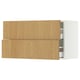 SEKTION / MAXIMERA Wall cabinet with 2 drawers, white/Sinarp oak veneer, 36x15x20 "