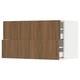 SEKTION / MAXIMERA Wall cabinet with 2 drawers, white/Tistorp brown walnut effect, 36x15x20 "