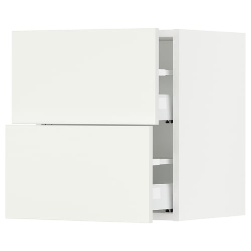 Ikea SEKTION white kitchen cabinets with modern design and full-extension drawers.