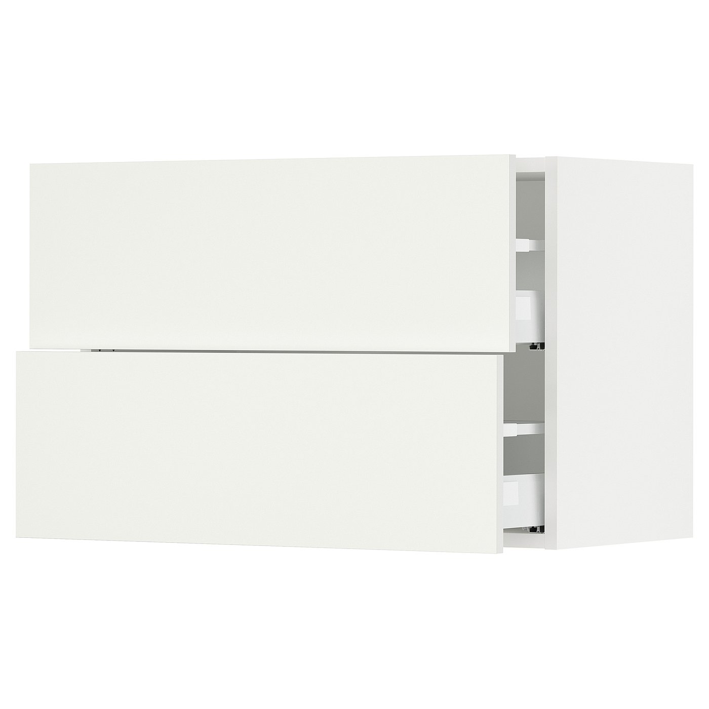 SEKTION / MAXIMERA wall cabinet with 2 drawers, white/Vallstena