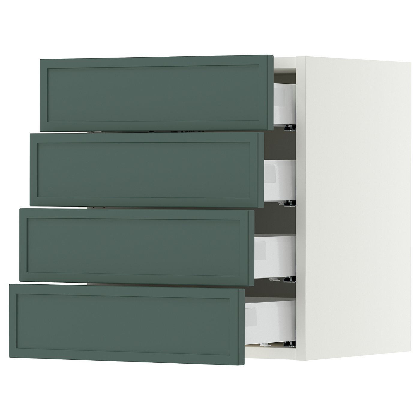 SEKTION / MAXIMERA wall cabinet with 4 drawers, white/Aspudden
