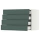 SEKTION / MAXIMERA Wall cabinet with 4 drawers, white/Aspudden dark gray-green, 30x15x20 "