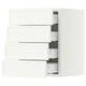 SEKTION / MAXIMERA Wall cabinet with 4 drawers, white/Aspudden matte white, 15x15x20 "