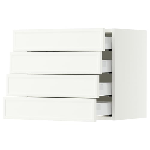 SEKTION / MAXIMERA Wall cabinet with 4 drawers, white/Aspudden matte white, 24x15x20 "