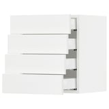 SEKTION / MAXIMERA Wall cabinet with 4 drawers, white Enköping/white wood effect, 18x15x20 "