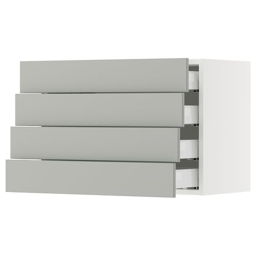 Modern grey SEKTION kitchen unit with three smooth-running drawers.