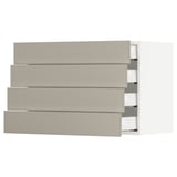 SEKTION / MAXIMERA Wall cabinet with 4 drawers, white/Stensund beige, 30x15x20 "