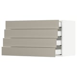 SEKTION / MAXIMERA Wall cabinet with 4 drawers, white/Stensund beige, 36x15x20 "