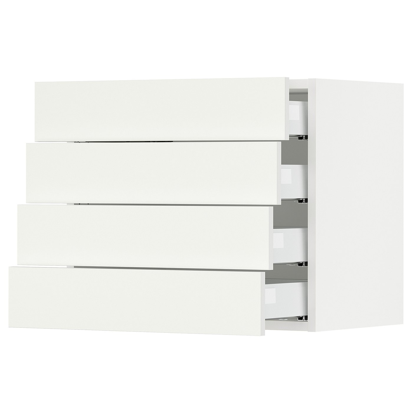 SEKTION / MAXIMERA wall cabinet with 4 drawers, white/Vallstena