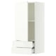 SEKTION / MAXIMERA Wall cabinet with door/2 drawers, white/Aspudden matte white, 18x15x40 "