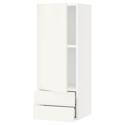 White SEKTION kitchen cabinet, sleek design, smooth surfaces, modern style.