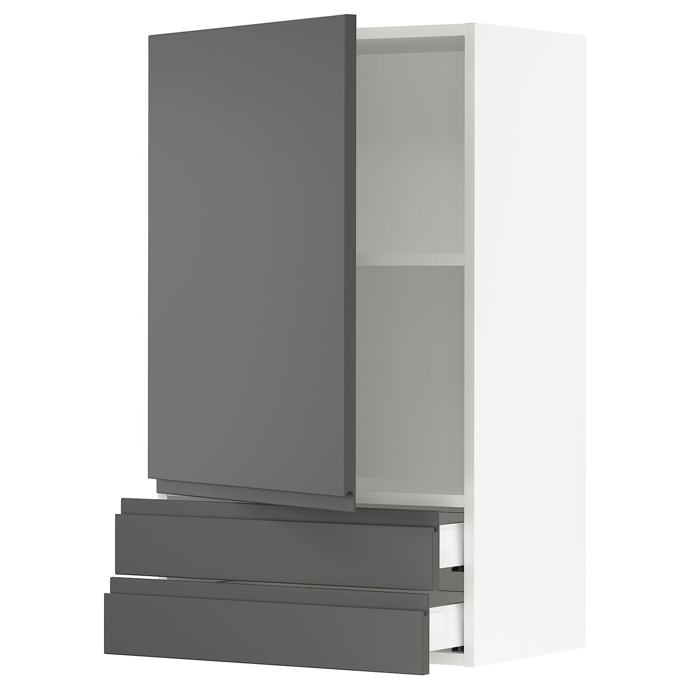 SEKTION / MAXIMERA wall cabinet with door/2 drawers, white/Voxtorp