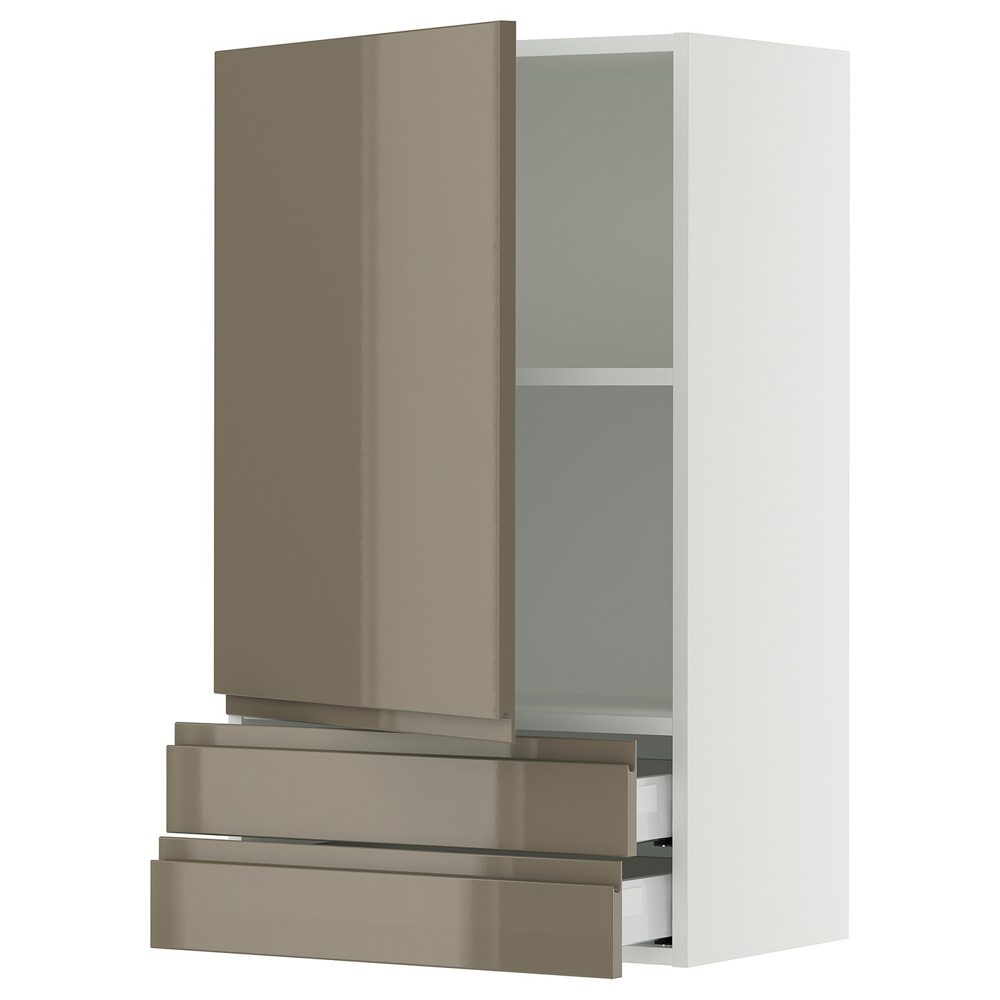 SEKTION / MAXIMERA wall cabinet with door/2 drawers, white/Voxtorp