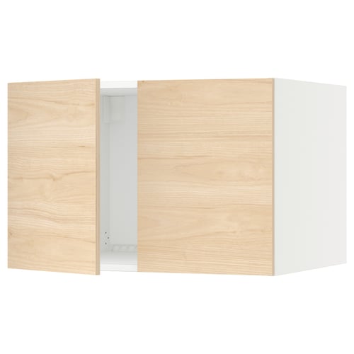 SEKTION kitchen cabinet, light ash wood, rectangular shape, two doors.