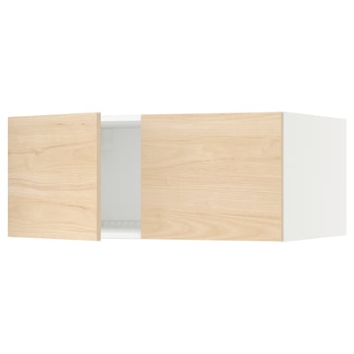 SEKTION Top cab f fridge/freezer w 2 doors, white/Askersund light ash effect, 36x24x15 "