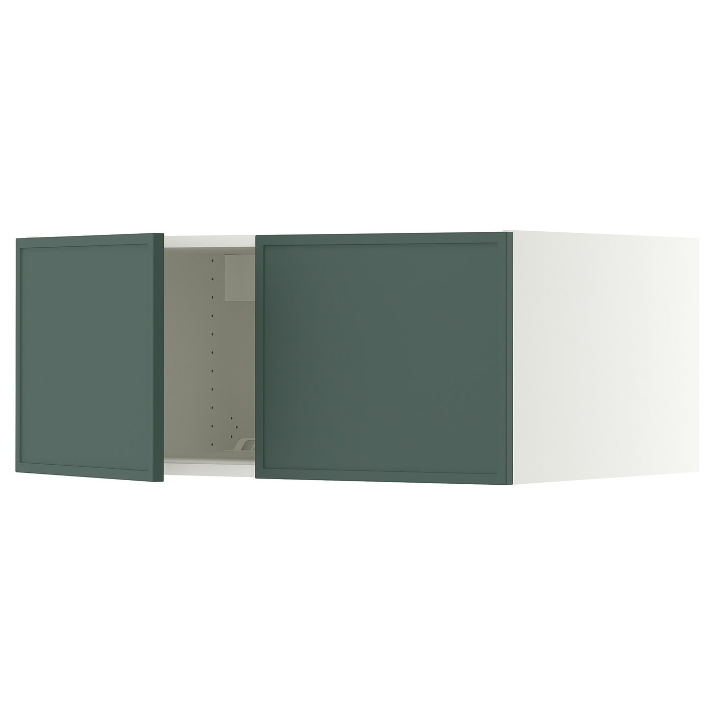 SEKTION top cab f fridge/freezer w 2 doors, white/Aspudden dark