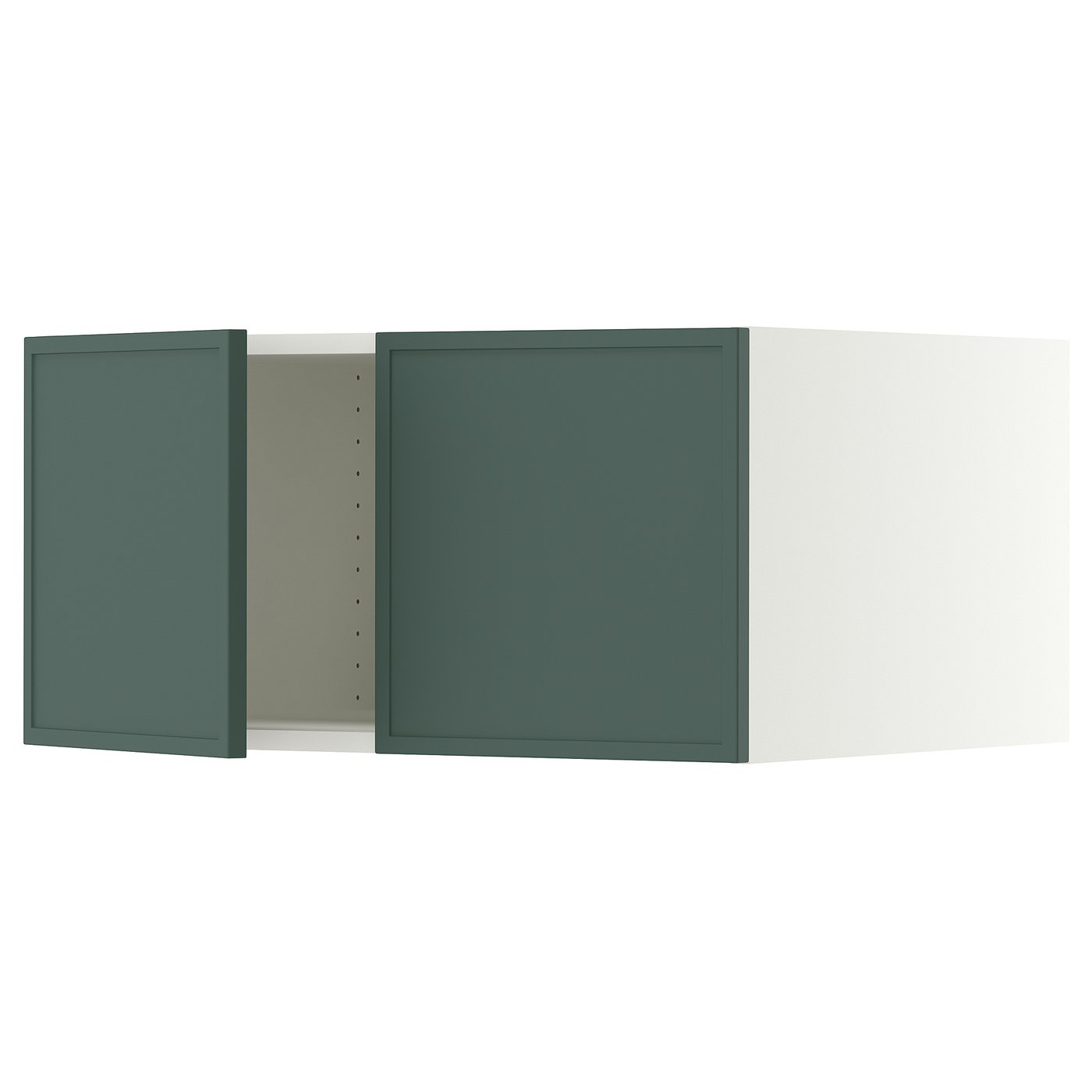 SEKTION top cab f fridge/freezer w 2 doors, white/Aspudden dark