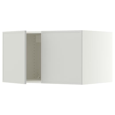 SEKTION Top cab f fridge/freezer w 2 doors, white/Aspudden light gray, 36x24x20 "