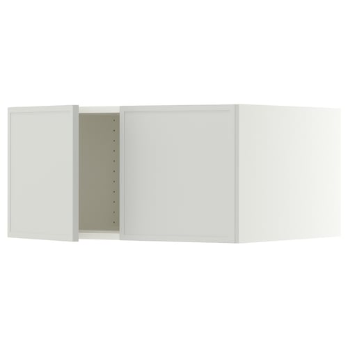 SEKTION Top cab f fridge/freezer w 2 doors, white/Aspudden light gray, 30x24x15 "
