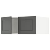 SEKTION Top cab f fridge/freezer w 2 doors, white/Axstad dark gray, 36x24x15 "