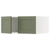 SEKTION Top cab f fridge/freezer w 2 doors, white/Axstad gray-green, 36x24x15 "