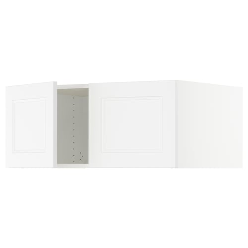 White SEKTION kitchen cabinet unit, three doors, modern shape, includes hinge with damper.