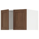 SEKTION Top cab f fridge/freezer w 2 doors, white Enköping/brown walnut effect, 30x24x20 "