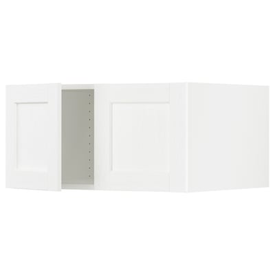 SEKTION Top cab f fridge/freezer w 2 doors, white Enköping/white wood effect, 30x24x15 "