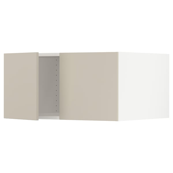 SEKTION Top cab f fridge/freezer w 2 doors, white/Havstorp beige, 30x24x15 "