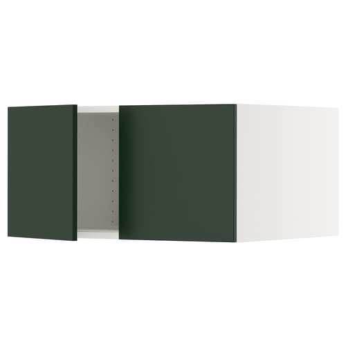 Modern ikea kitchen cabinet, green square.
