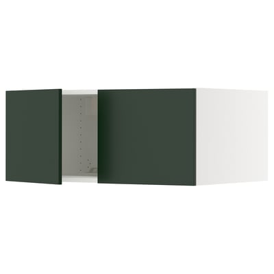 SEKTION Top cab f fridge/freezer w 2 doors, white/Havstorp deep green, 36x24x15 "
