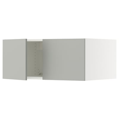 SEKTION Top cab f fridge/freezer w 2 doors, white/Havstorp light gray, 36x24x15 "
