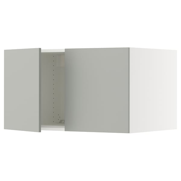 SEKTION Top cab f fridge/freezer w 2 doors, white/Havstorp light gray, 36x24x20 "