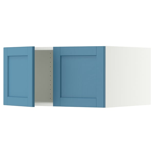 SEKTION Top cab f fridge/freezer w 2 doors, white/Lerhyttan blue, 30x24x15 "